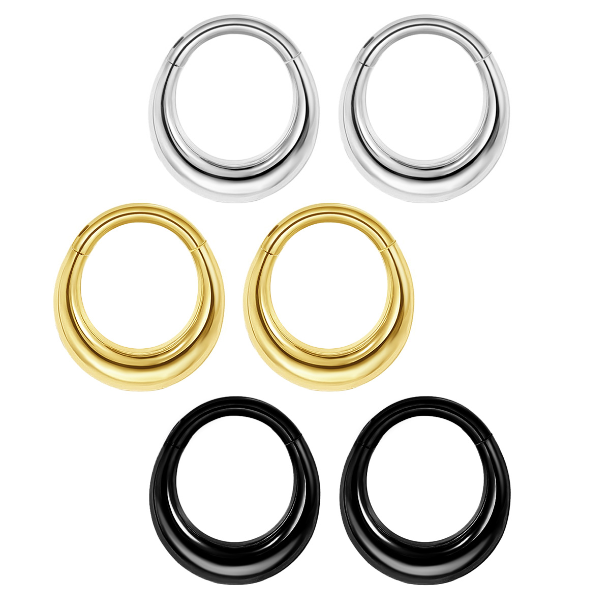 Clicker Ring Seamless - Stainless Steel Hinged Hoop Nose Ring