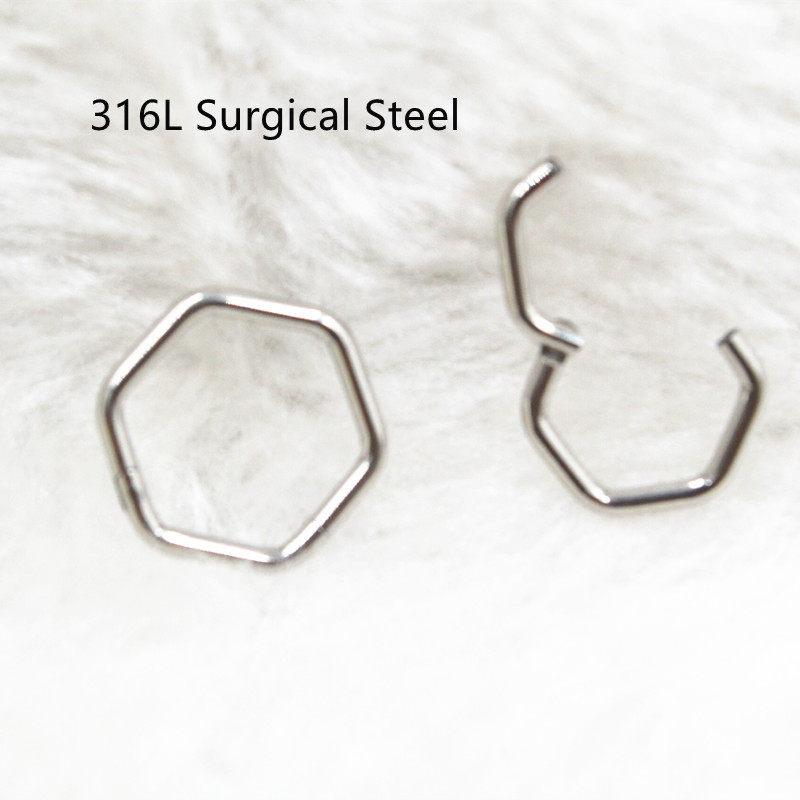 Clicker Ring Seamless - 50pcs/Lot 316L Surgical Steel Seamless Hinged