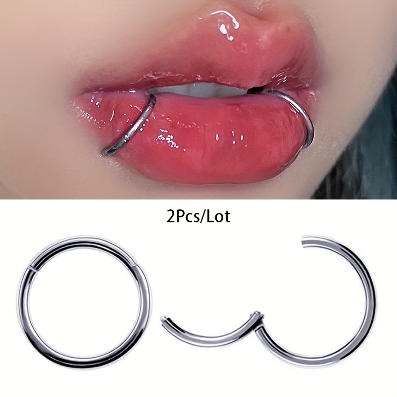 Clicker Ring Seamless - 2pcs 20G/18G/16G/14G Seamless Stainless Steel Hoop