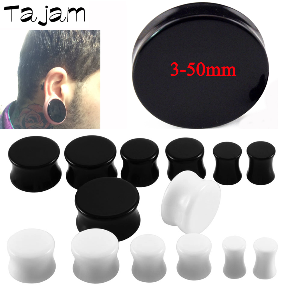 Body Jewelry Ear Plugs - 1 Pair 3mm-50mm Big Size Solid