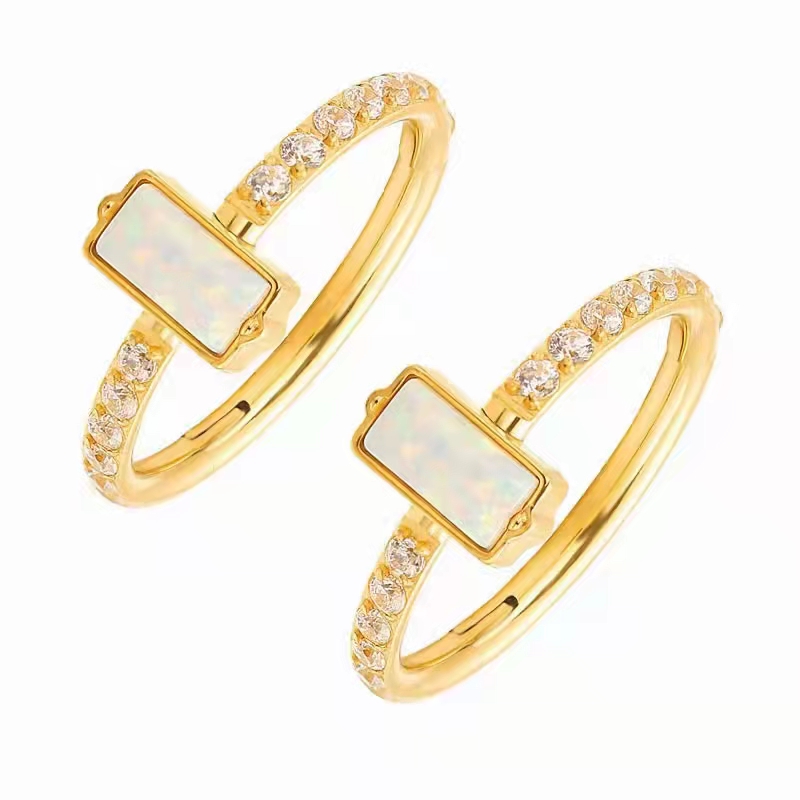 10pcs 316L Surgical Steel Opal - Clicker Ring Seamless recension och pris