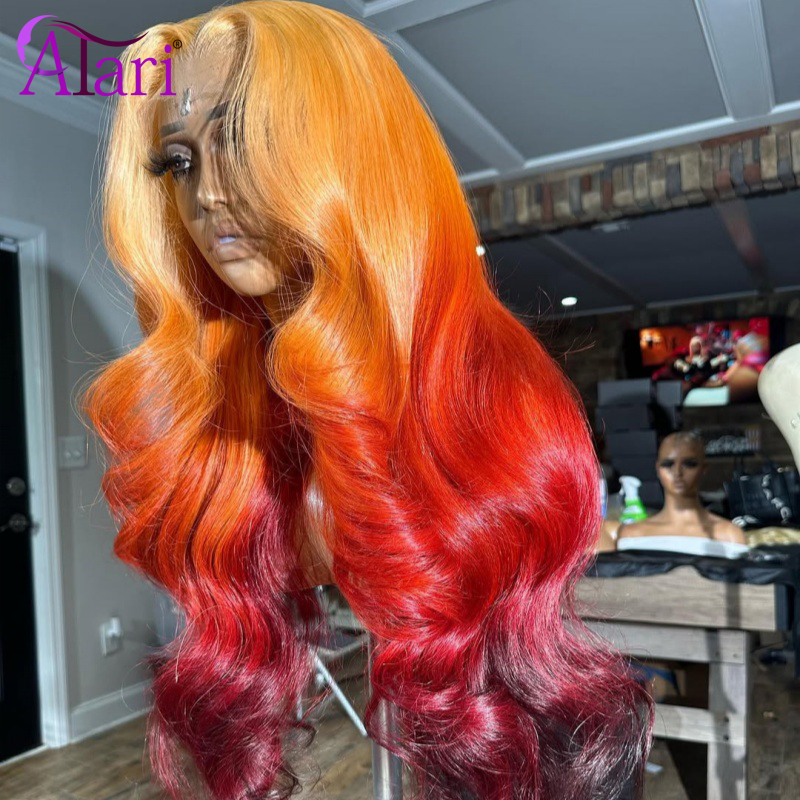 Ombre Orange Roots 13x4 Lace F - Body Jewelry Underwear recension och pris