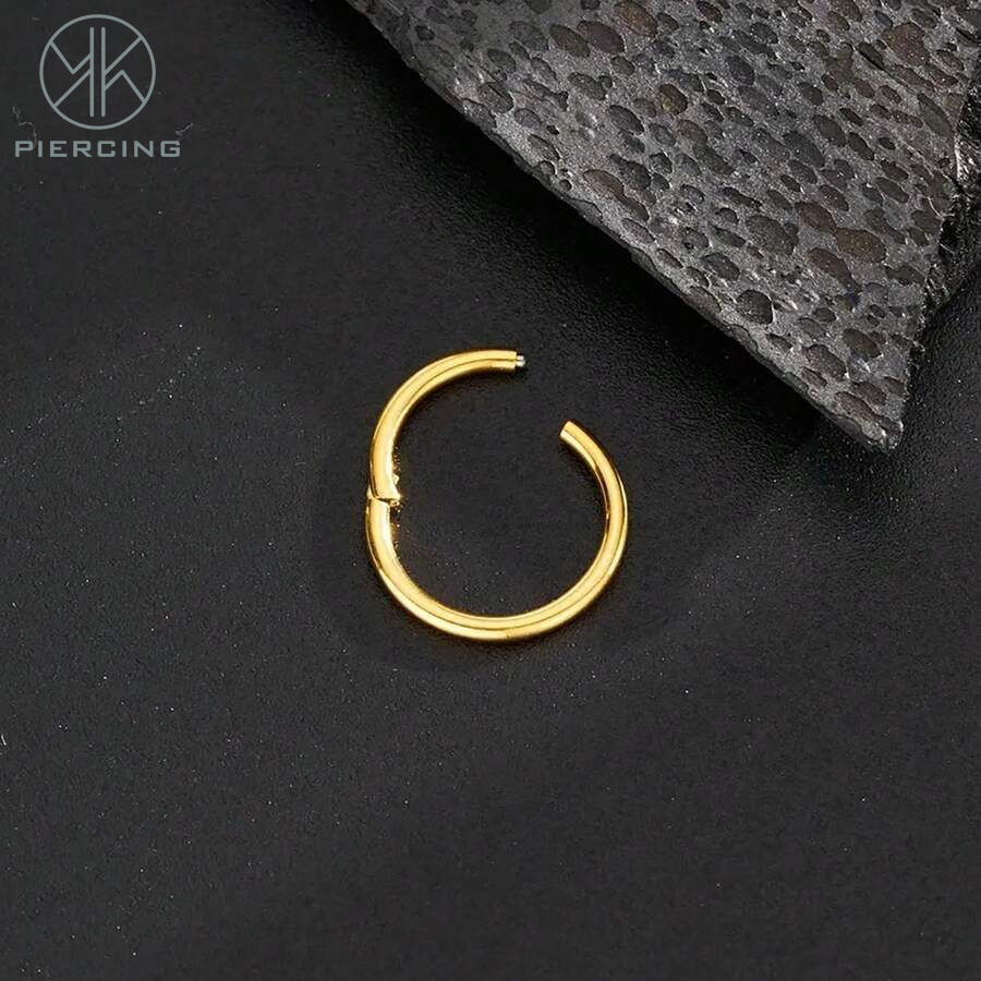 1pc 16G/18G/20G Titanium Golde - Clicker Ring Seamless recension och pris