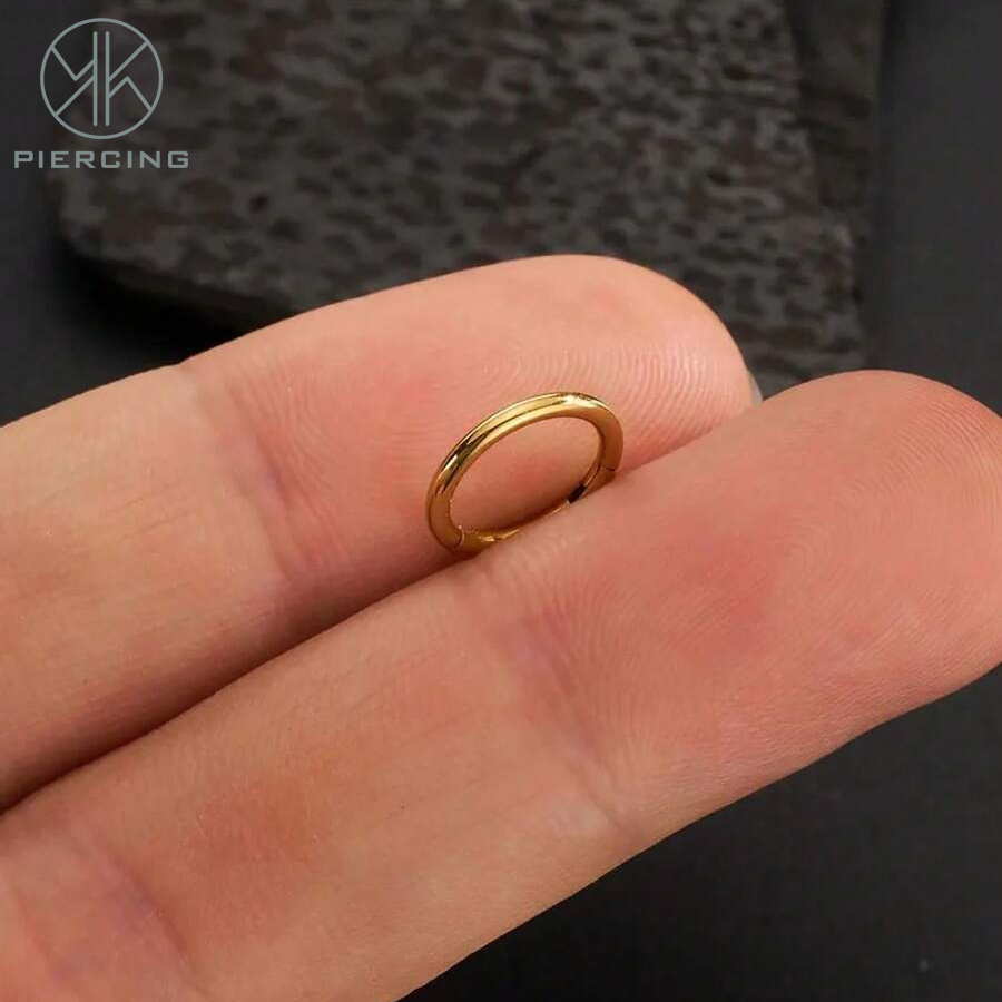 1pc 16G/18G/20G Titanium Golde - Clicker Ring Seamless recension och pris