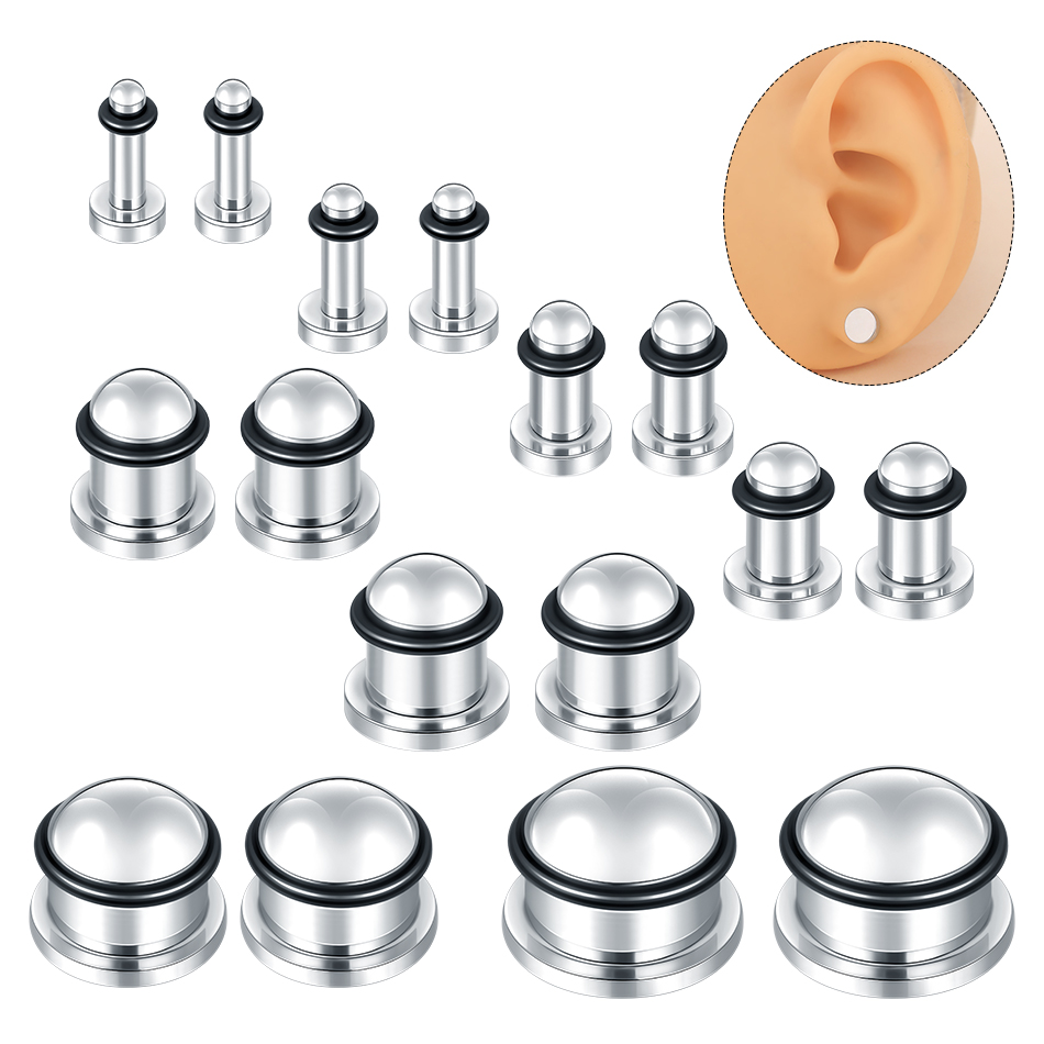 1Pair Stainless Steel Ear Tunn - Body Jewelry Ear Plugs recension och pris