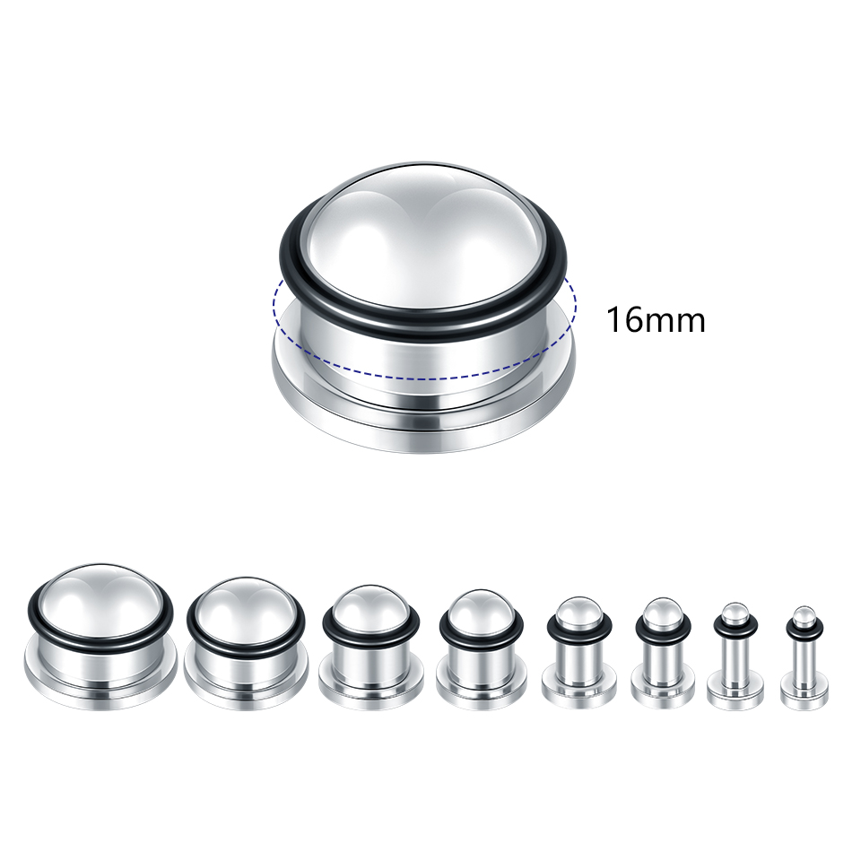 1Pair Stainless Steel Ear Tunn - Body Jewelry Ear Plugs recension och pris