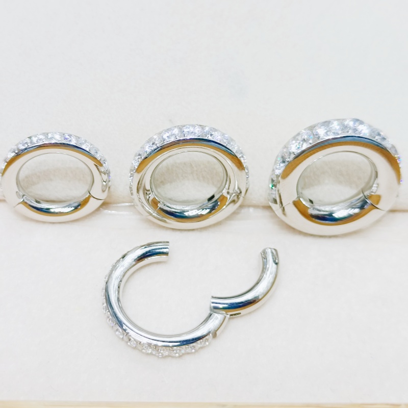10PCS  3mm 4mm 5mm Guages  Sur - Clicker Ring Seamless recension och pris