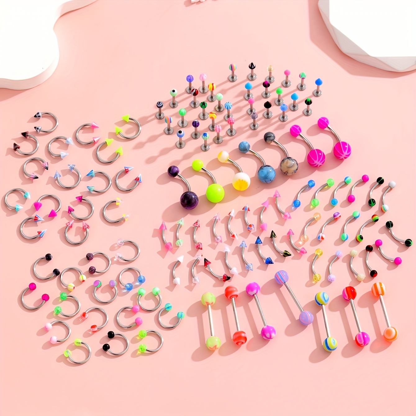 45/80/110Pcs Mix Styles Stainl - Body Jewelry Display Case recension och pris