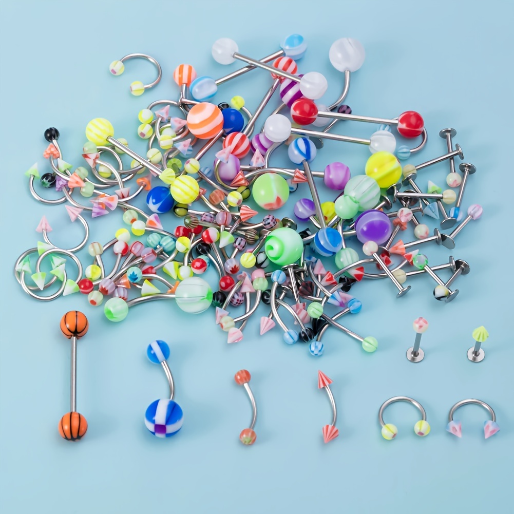 45/80/110Pcs Mix Styles Stainl - Body Jewelry Display Case recension och pris