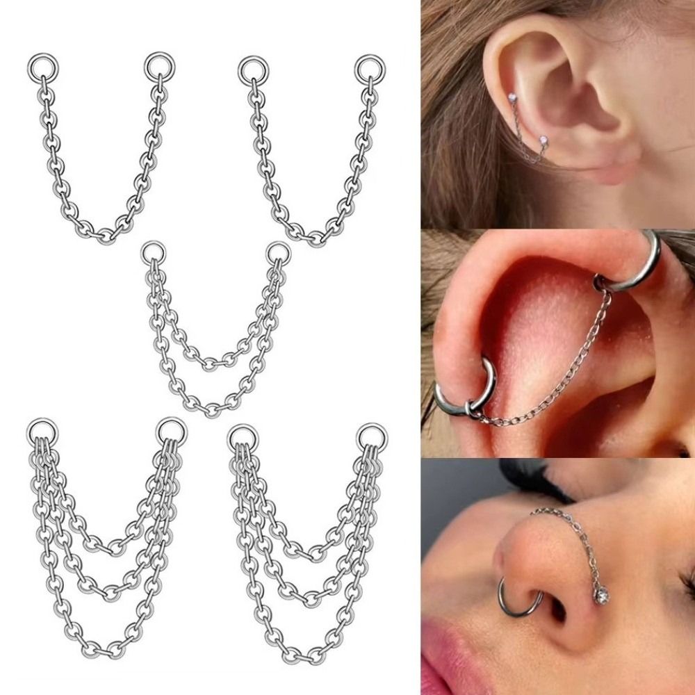 Fashion Titanium Nose Chain Do - Body Jewelry Piercing recension och pris