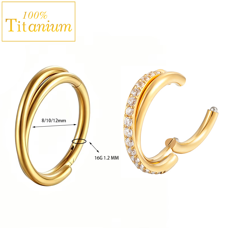 Implant Grade G23 Titanium Ear - Clicker Ring Seamless recension och pris