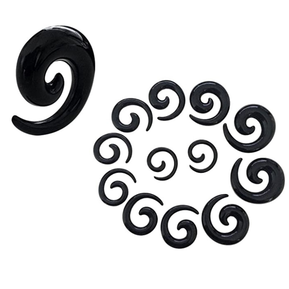 1 Set Ear Taper Kit Black Ear  - Body Jewelry Ear Plugs recension och pris