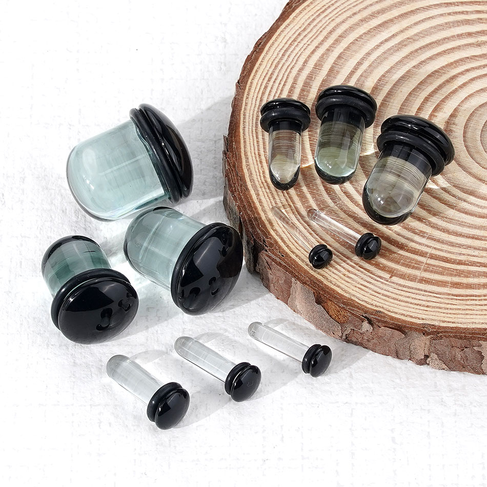 2pcs Glass Ear Gauges Stretchi - Body Jewelry Ear Plugs recension och pris