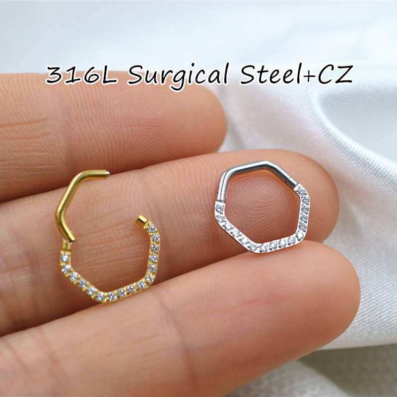 10pcs/Lot  316L Surgical Steel - Clicker Ring Seamless recension och pris