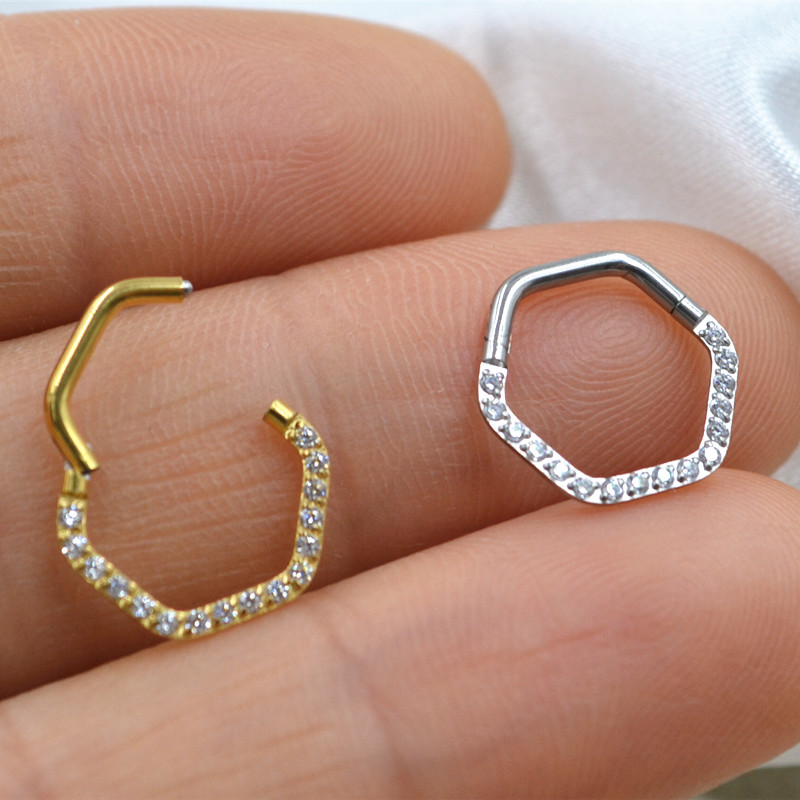 10pcs/Lot  316L Surgical Steel - Clicker Ring Seamless recension och pris