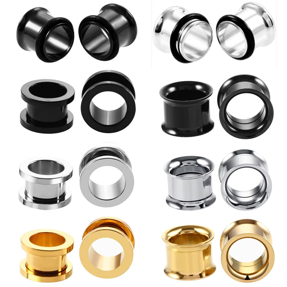 1Pair Stainless Steel Ear Plug - Body Jewelry Ear Plugs recension och pris