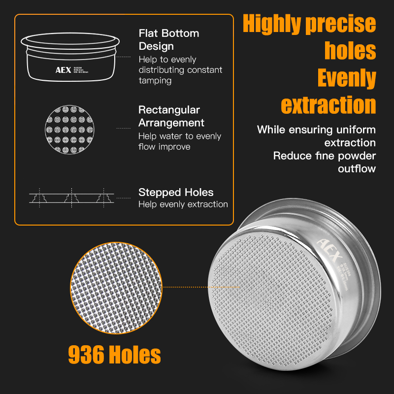 Coffee Filter Basket 58MM AEX  - Body Jewelry Piercing recension och pris
