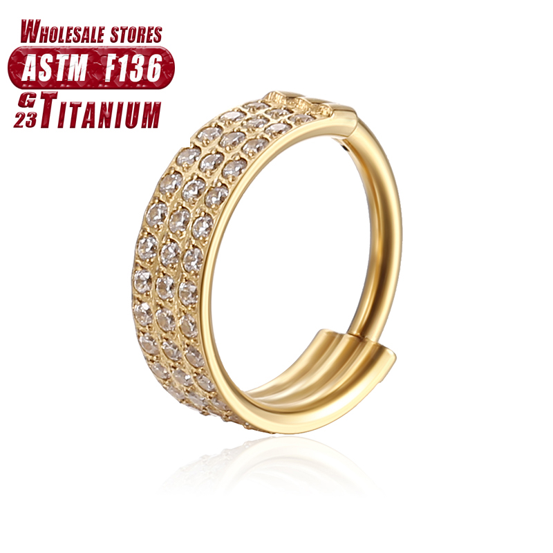 F136 Titanium Nose Ring Implan - Clicker Ring Seamless recension och pris
