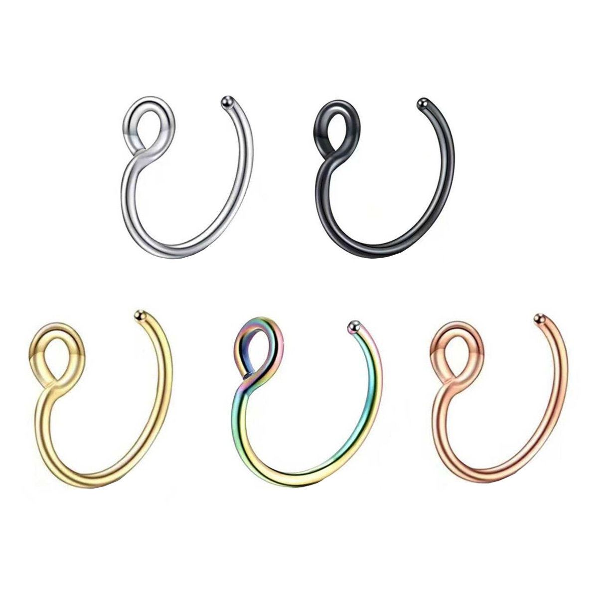 1Pcs Women Fake Piering Nose R - Yg Body Jewelry recension och pris