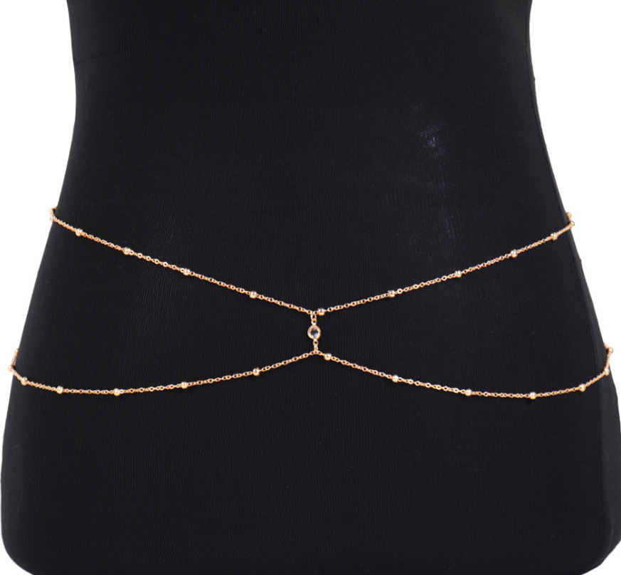 Clear Rhinestone Beaded Belly  - Body Jewelry Sale recension och pris