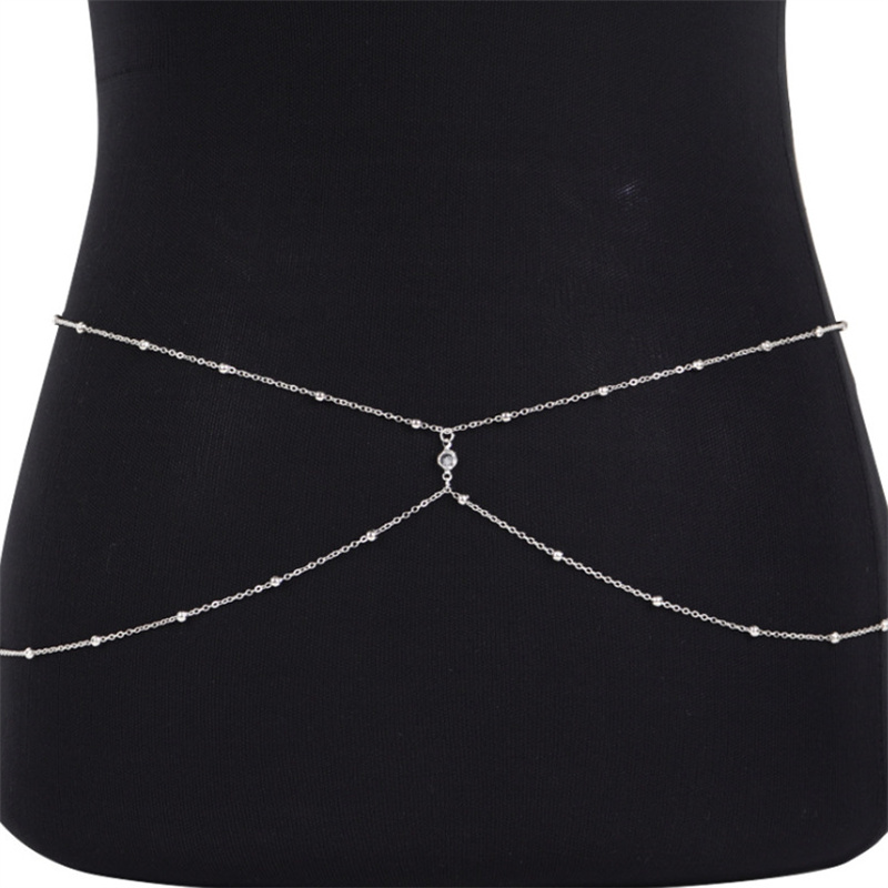 Clear Rhinestone Beaded Belly  - Body Jewelry Sale recension och pris
