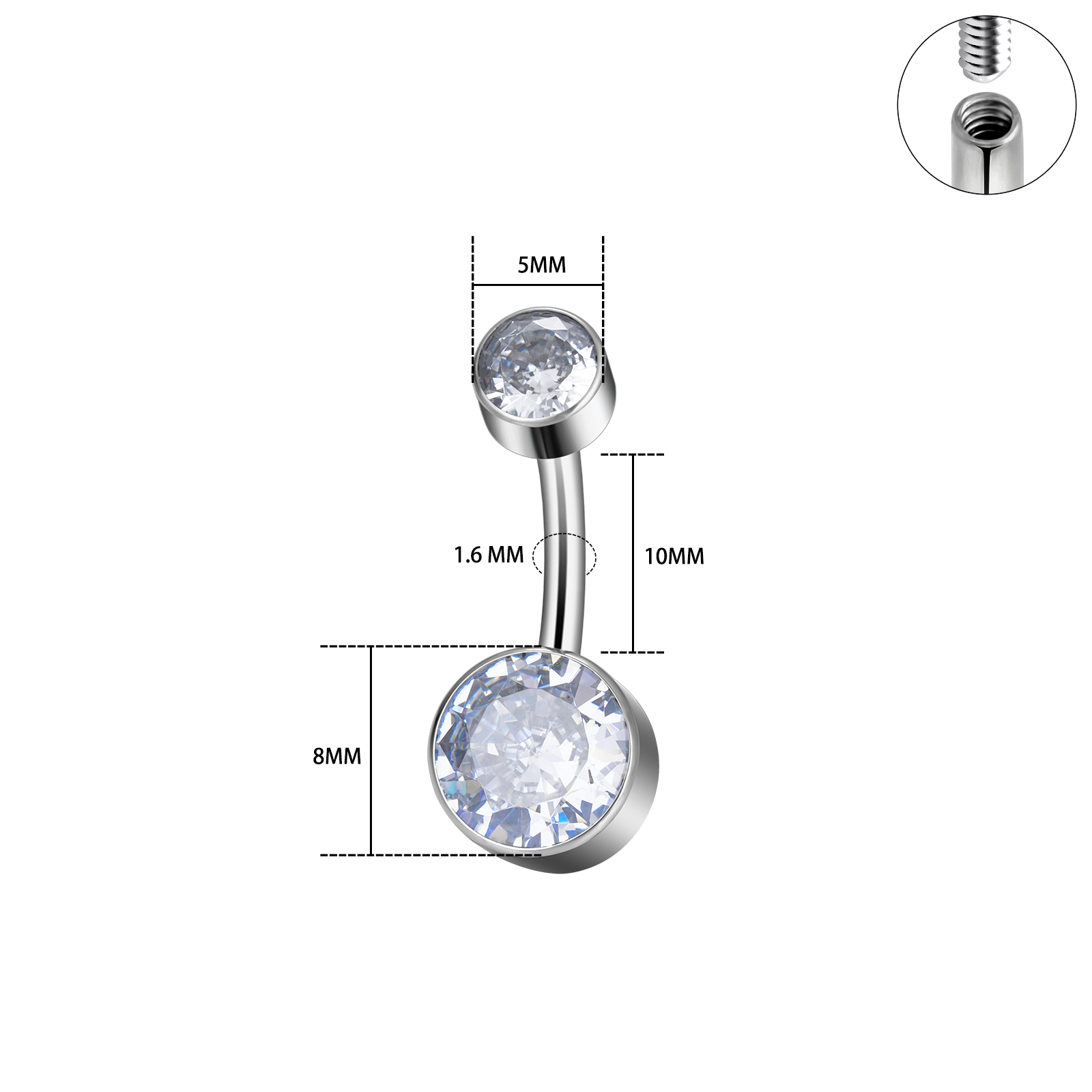 Implant Grade G23 Titanium 14G - Body Jewelry Implants recension och pris