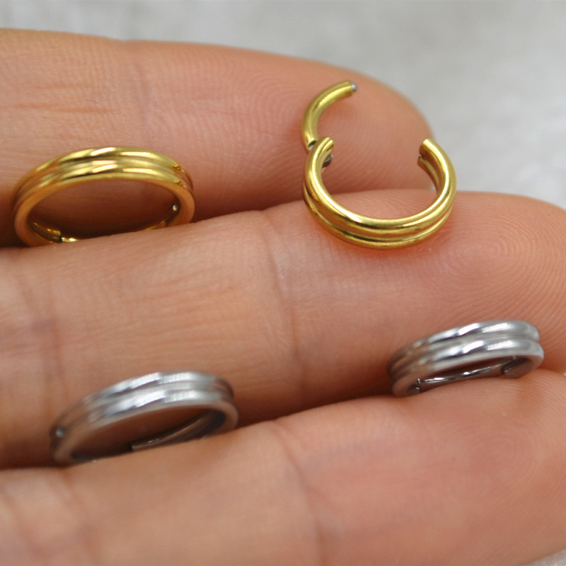 20pcs 316L Stainless Steel Pie - Clicker Ring Seamless recension och pris
