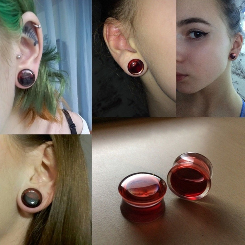 Double Saddle Ear Plug Jewelry - Body Jewelry Ear Plugs recension och pris
