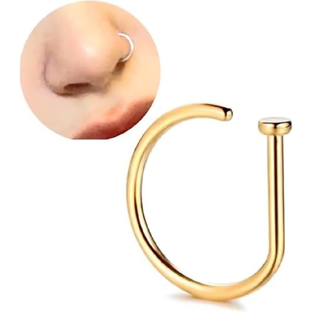 4 Pack Non Piercing D-Shaped N - Body Jewelry Piercing recension och pris