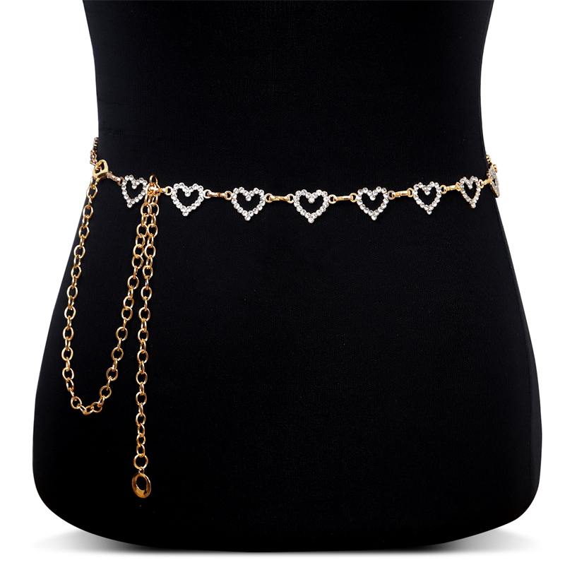 Fashion Rhinestone Heart Waist - Body Jewelry Sale recension och pris