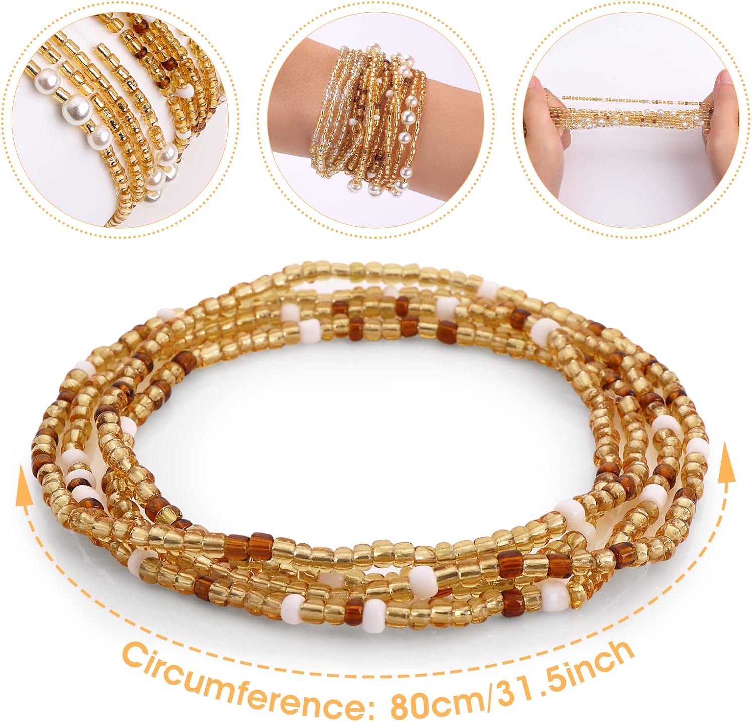 Waist Beads for Women Belly Be - Body Jewelry Sale recension och pris