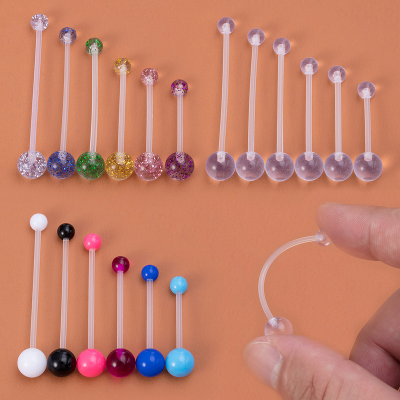 6pcs Flexible Navel Piercing A - Body Jewelry Implants recension och pris