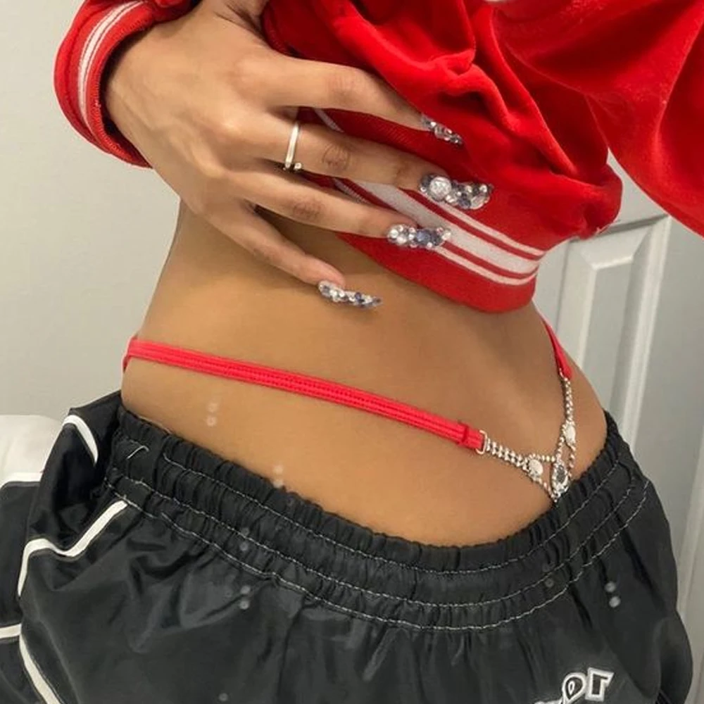 Sexy Round Rhinestone Thong Ad - Body Jewelry Women recension och pris