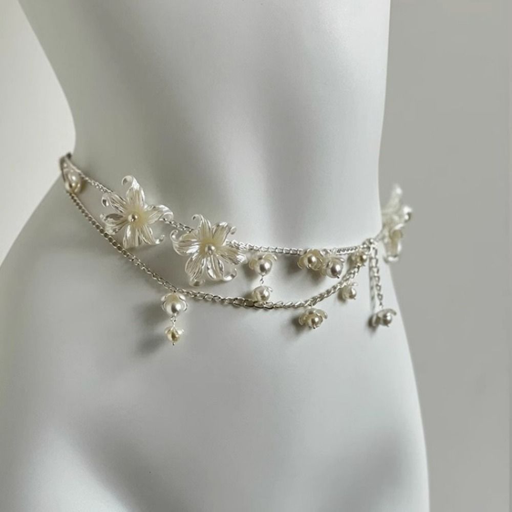 Fashion Elegant Pearl Waist Ch - Body Jewelry Sale recension och pris