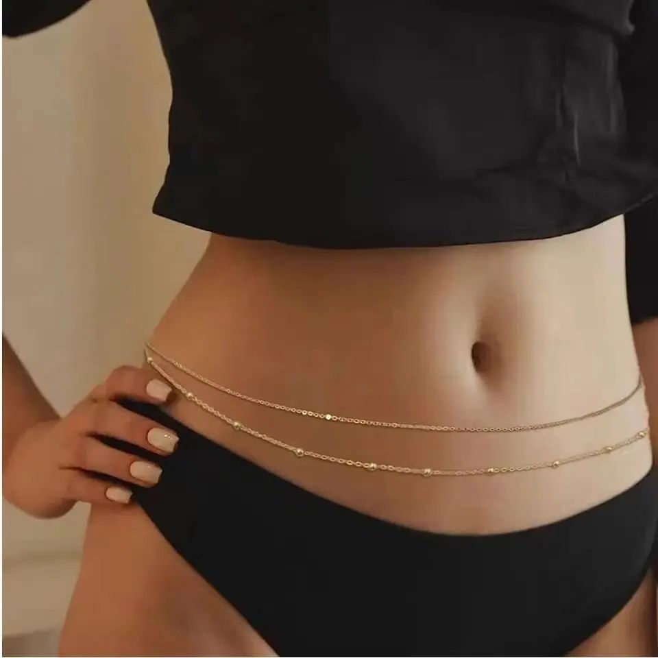 HipHop Double Layers Belly Cha - Body Jewelry Sale recension och pris