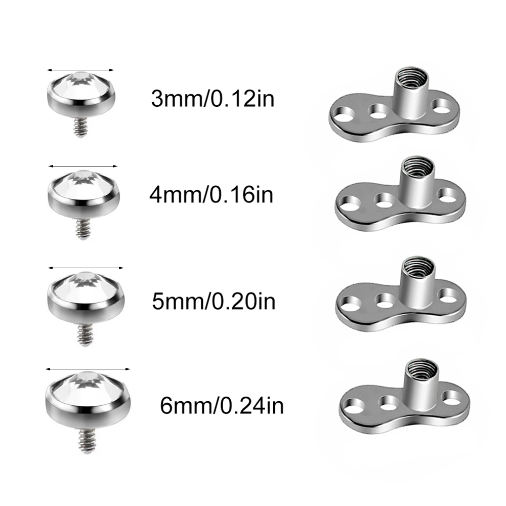 9PCS-1PC Surgical Steel Skin D - Body Jewelry Implants recension och pris