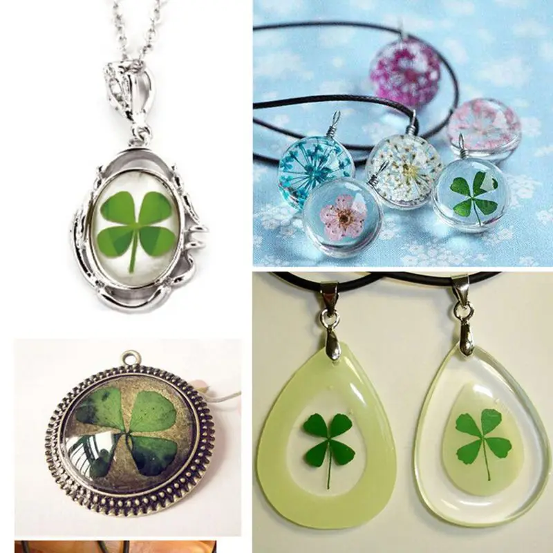 12Pcs Lucky Dried Leaf Clover  - Body Jewelry Display Case recension och pris