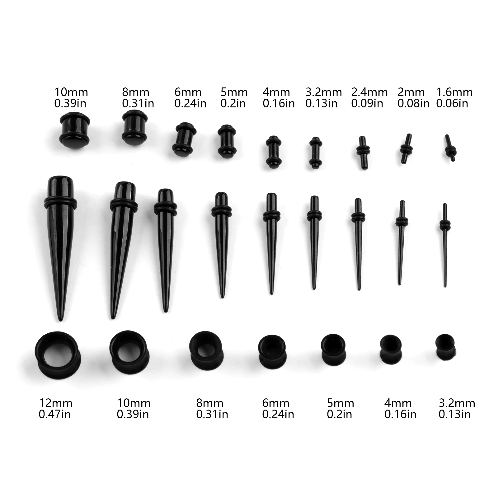 36/50pcs/Set Acrylic Ear Pierc - Body Jewelry Ear Plugs recension och pris
