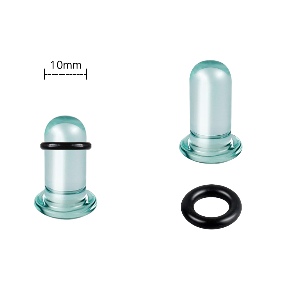1Pair Glass Ear Tunnels and Pl - Body Jewelry Ear Plugs recension och pris