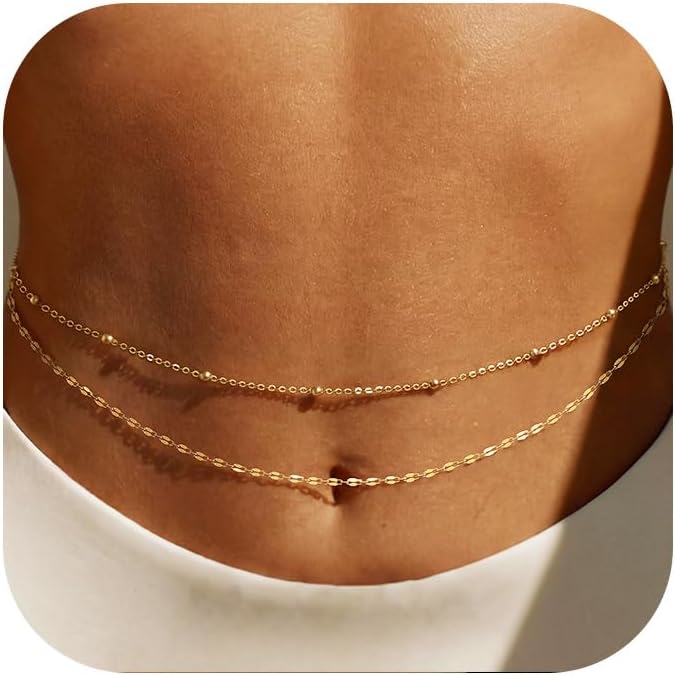 14K Gold Plated Waist Chain Wo - Body Jewelry Sale recension och pris