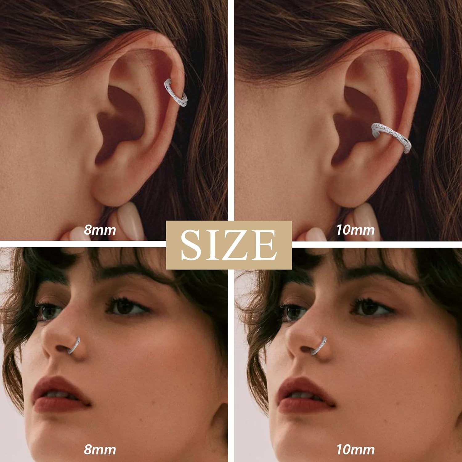 1pcs 16G Cartilage Earring Hoo - Clicker Ring Seamless recension och pris
